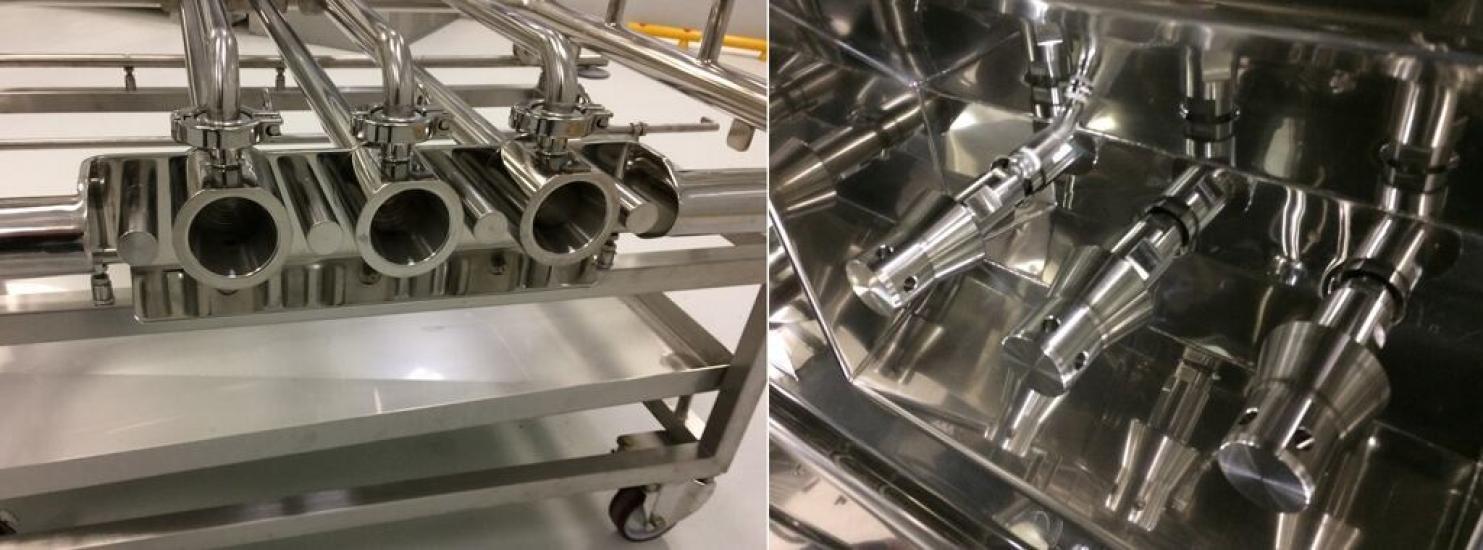 Washing baskets ramps automatic connection system 